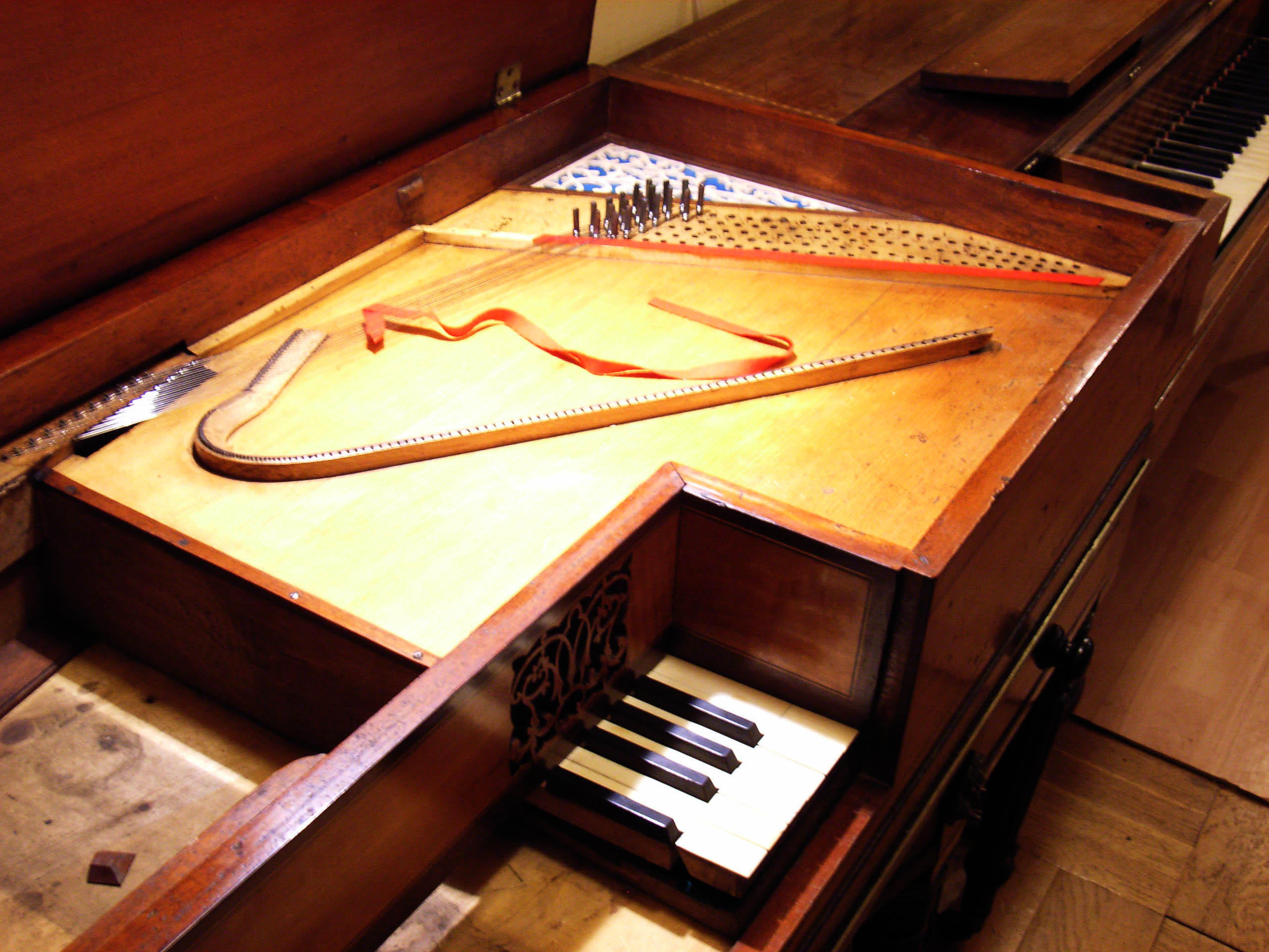 Restored treble of Clementi Square Piano 8791